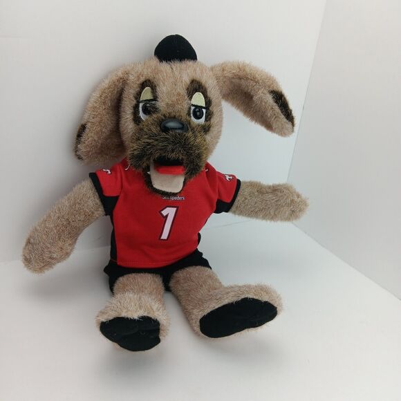 Calgary Stampeders Ralph The Dog Mascot Brown 16 inch #1 Football Jersey Plush - Picture 1 of 7